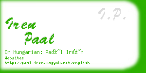 iren paal business card